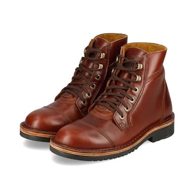 JIM GREEN Numzaan Boots Lace-Up Water Resistant Full Grain Leather Work or Hiking Boot (FG, VTW, 13.5)