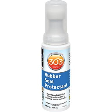303 Products Rubber Seal Protectant – Protects & Conditions Seals on Doors, Windows, Hoods, Trunks Rejuvenates Color & Flexibility of Old & Dry Seals Weatherproofing & UV Protection, 3.4 fl.oz