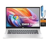 HP Chromebook 14 Business & Students Laptop (Intel 4-Core Pentium N6000, 4GB RAM, 256GB Storage (128GB UFS+128GB SD Card), 14" Anti-Glare) 12-Hr Long Battery Life, IST HUB, Webcam, Wi-Fi 6, Chrome OS