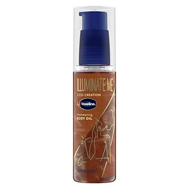 Vaseline Illuminate Me Shimmering Body Oil Created for Melanin Rich Skin, Illuminates Skin with Finishing Touch of Shimmer for Glowing Skin 3.3 oz