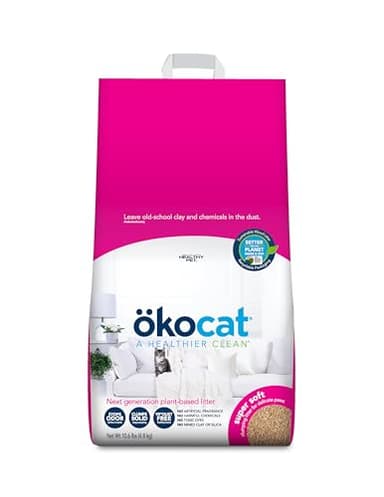 ökocat Super Soft Wood Clumping Cat Litter, Unscented, 10.6 pounds - Natural Ingredients, Stops Odor, Clumps Solid, 99% Dust Free, Great for All Cats, Sensitive Paws, Kittens