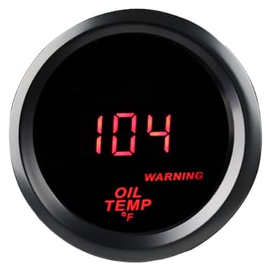 WATERWICH 2inch 52mm Oil Temp Temperature Gauge Meter Kit 104-302℉ DC12V with Sensor for Car Truck Marine Vehicle Automotive