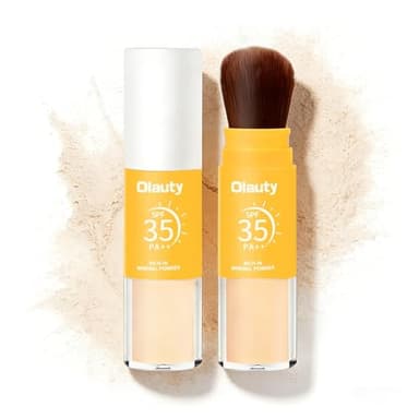 Mineral Sunscreen Setting Powder, Powder Scalp Sunscreen for Face, Powder SPF 35, Lightweight, Long Lasting, Oil Control, Natural Matte Finish, Breathable for All Skin (Translucet)