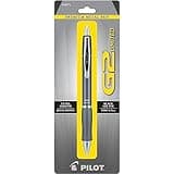 Pilot G2 Limited Premium Metal Gel Pen, Fine Point, 0.7 mm, Assorted Barrel Color, Black Ink