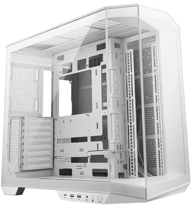 msi MAG PANO 100L PZ White - Premium Mid-Tower Gaming PC Case - Tempered Glass Side Panel - Liquid Cooling Support up to 360mm Radiator - White Color Case
