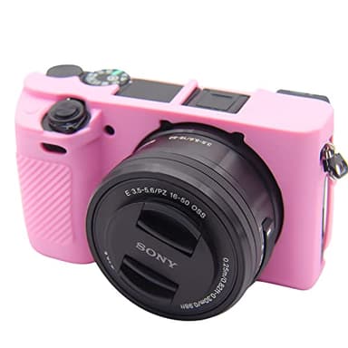 Easy Hood Case for Sony Alpha A6100 A6300 A6400 ILCE-6100 ILCE-6300 ILCE-6400 Digital Camera, Anti-Scratch Soft Silicone Housing Protective Cover Protector Skin (Pink)