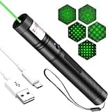 Green High Power Laser Pointer, Long Range Laser Pointer High Power Flashlight, for TV/LED/LCD Screens Tactical Flashlights Presentation Office/Outdoors/Astronomic/Construction
