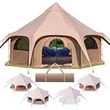 Glamping Canvas Tent - 16x9ft Tent with Stove Jack, Canopy Vents