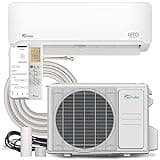 Senville LETO Series Mini Split Air Conditioner Heat Pump, 9000 BTU 110/120V, Inverter, Works with Alexa, SEER2 21.5, White