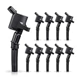 ENA Set of 10 Ignition Coil Pack Compatible with Ford Lincoln Mercury Super Duty E250 E350 E450 F350 F450 F550 Econoline Excursion 4.6L 5.4L 6.8L V8 V10 Coils Replacement For 3W7Z12029AA DG508 FD503