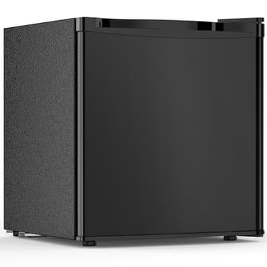 Electactic 1.7 Cu.ft Mini Fridge with Freezer, Compact Refrigerator, Single Reversible Door, Ultra Quiet, Energy Efficient for Office, Dorm, Bedroom, Apartment, Black