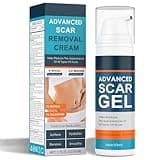 Scar Cream, Advanced Scar Gel for Old & New Scars, Professional Scar Removal Cream For Surgical Scars, Face, Body, Leg, Acne, Stitches, Burns, C-Section, Keloids, 1.76oz