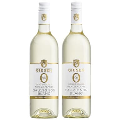 Giesen Dealcoholized Sauvignon Blanc, Non-Alcoholic White Wine, Fresh Aromatics, Crisp, Clean Flavors, Marlborough, New Zealand, 750ml, 2 Pack (750ml, 2)