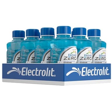 Electrolit Zero, Electrolyte Beverage, Blue Raspberry, 21 Fl Oz bottle (Pack of 12)