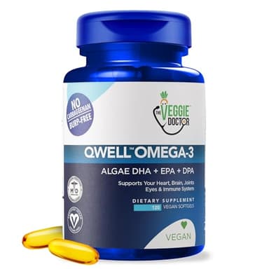Vegan Omega 3 Supplement – Algae Omega 3 with DHA EPA DPA – Vegan Capsules from Algal – Fish Oil Alternative – Plant-Based Algae Oil Formula – Non-GMO, Carrageenan-Free (120 Capsules, 2 Month Supply)