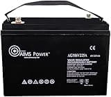 AIMS Power AGM6V225A AGM Heavy Duty Deep Cycle Battery, 6V 225Ah, 3 Cells, Copper Terminals, Low Self Discharge, Convenient Removable Carry Handle
