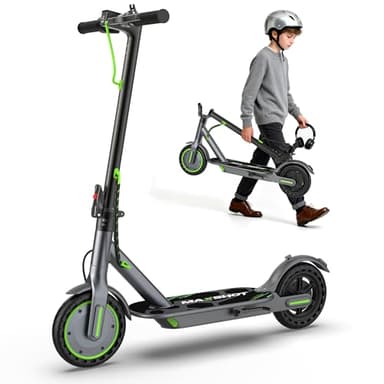 MAXSHOT Electric Scooter for Adults, 8.5/10/14" Tires, 19/22Mph, 350W/500W Motor, 21-28 Miles Range, Folding E-Scooter with Dual Suspension,APP Control