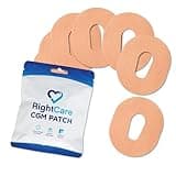 RightCare CGM Adhesive Patch for G6 Uncovered Oval (25-Pack), Tan, Made with Synthetic PRO Extreme KT Tape