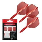 TARGET Darts K Flex Integrated Dart Flight and Shaft, No.6 Red (Short) | Pack of 3 K-Flex - No 6, Precision Moulded 2-in-1 Dart Flights and Dart Stem | Professional Dart Accessories