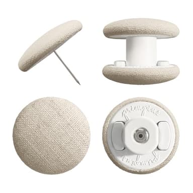 Primpins Duvet Clips - Classic Linen Collection - Locking Pin Fasteners - Keeps Comforter from Shifting in Cover (Set of 4, Natural)