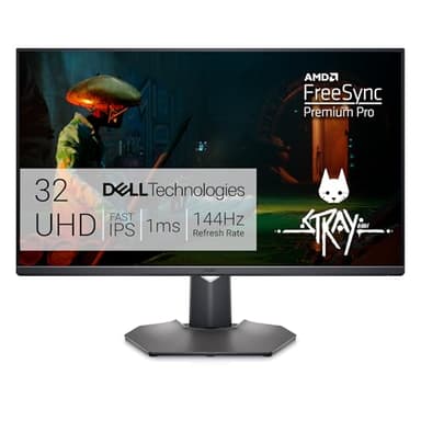Dell G3223Q Gaming Monitor - 32-Inch 4K Ultra UHD (3840x2160), 144Hz 1Ms Display, AMD FreeSync+NVIDIA G-SYNC Compatible, Height/Swivel/Tilt Adjustability, 3Yr Advanced Exchange - Black