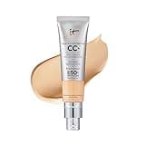 IT Cosmetics Your Skin But Better CC+ Cream, Medium (W) - Color Correcting Cream, Full-Coverage Foundation, Hydrating Serum & SPF 50+ Sunscreen - Natural Finish - 1.08 fl oz
