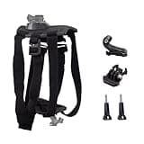 Dog Harness for Gopro, Soft and Adjustable Pet Harness Mount Vest with 2 Mouting Base, for Chest and Back Fixation for Gopro Hero All Models and Other Sports Cameras, Suitable for Medium Large Dogs