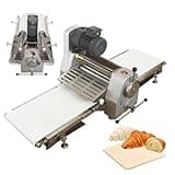 INTBUYING Countertop Dough Sheeter Machine 20''x71'' Reversible Croissant Laminator Danish Dough Spreader Machine 0.04"-1.26" Adjustable Thickness Foldable Commercial Bakery Equipment 110V
