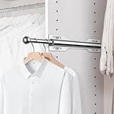 FIRJOY Valet Rod for Closet Pull Out (Silver)