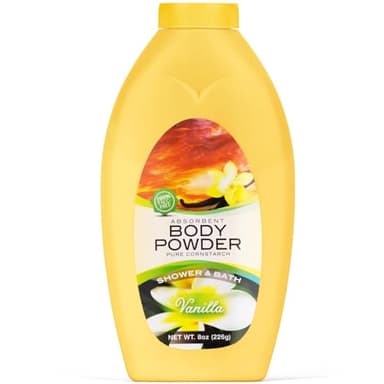 R-NEU Body Bath Powder for Women, 100% Talc-Free, Luscious Fresh Vanilla Fragrance Dusting Powder, 8oz, Extra Large Bottle