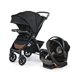 Chicco Bravo Primo Trio Travel System, Quick-Fold Stroller with Chicco KeyFit 35 Zip Extended-Use Infant Car Seat and Stroller Combo | Springhill/Black