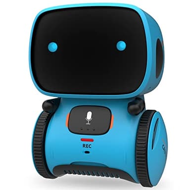 GILOBABY Interactive Talking Robot for Boys, Smart Toy with Touch Sensor & Voice Control, Record & Repeat Mode, Dancing, Singing, Educational Gift for 3 4 5 6 7 Year Old Kids (Blue)