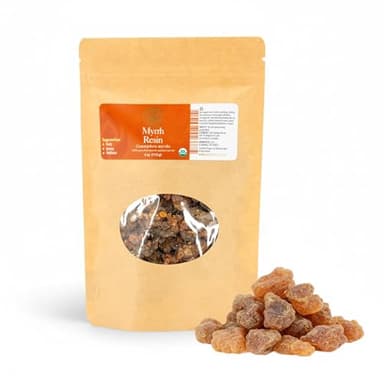 Aromatics International Myrrh Resin 4oz – Raw Natural Golden Chunks from Somaliland - Organic Botanical Resin for Incense, Meditation, Rituals & Aromatherapy