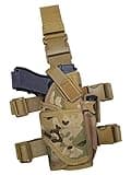 Molle Tactical Pistol Thigh Gun Holster, Drop Leg Holster, Right Hand Adjustable (D-CP)