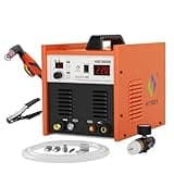 HITBOX Plasma Cutter with Built-In Air Compressor, Non-Touch Pilot Arc 50 Amp 220V Digital Inverter IGBT Clean Cut Plasma Cutting Machine