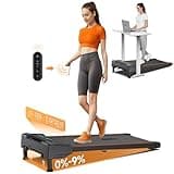 Walking Pad Treadmill with 9% Auto Incline, 300LBS Capacity Under Desk Treadmill, Compact Treadmills for Home Small/Office
