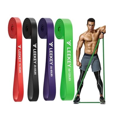 LEEKEY Resistance Bands for Working Out, Exercise Bands with Door Anchor,Pull Up Assistance Bands for Men and Women- Strength Bands for Fitness Training, Physical Therapy,Home Workout