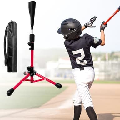 LPALNTYS 2025 New Upgrade Portable Batting Tee for Baseball/Softball,Baseball Tee for Kids, Batting Tees for Baseball with Carry Bag, Portable Stable Tanner Tee, Baseball Training Equipment Aged 3-12