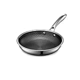 HexClad Hybrid Nonstick 8-Inch Frying Pan, Stay-Cool Handle, Dishwasher-Friendly, Oven-Safe Up to 900°F, Induction-Ready, Compatible with All Cooktops