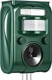 Cat Repeller Outdoor - Ultrasonic Animal Repeller Solar Powered - Waterproof Squirrel Repellent,Raccoon Deterrent with Motion Activated,Repels Dog,Rabbit,Fox,Bird for Farm Yard Protection