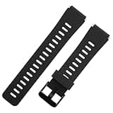 Hijiawee Replacement Band for Casio F-84/F-91W/F-94/F-105/A158/A168, Soft Silicone Watch Strap for Casio A158 Series (BK,Black)