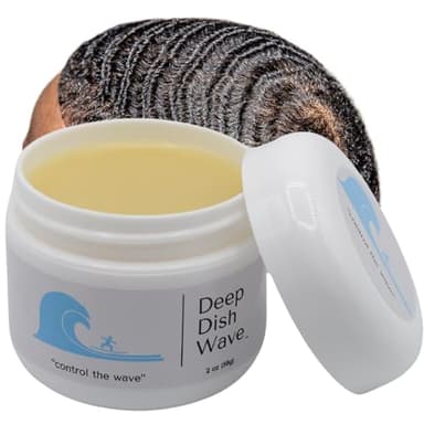Deep Dish Wave Pomade 100% Pure All Natural 360 Waves Hair Cream - Organic Wave Grease for Men- Wave Butter for Perfect 360 Waves 2oz