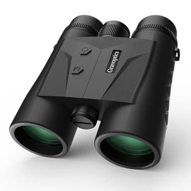 Gravoptics Rangefinder Binoculars for Hunting, 1968 Yard Long Range Laser Rangefinding 10x42mm HD, Fast 0.15s IP65 Waterproof ±0.5m Accuracy Compact Range Finder for Hiking, Golf, Outdoor Adventures