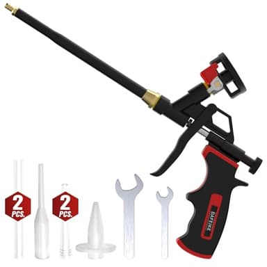 Detachable Spray Foam Gun Expanding Foam Gun Upgraded Teflon Pro Foam Dispensing Gun Sealant Insulating Foam Gun Pu Foaming Insulation Applicator, Black