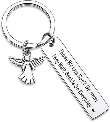 RFTWXHPN Memorial Gifts Keychain for Loss of Loved One Those We Love Don't Go Away Key Chain Sympathy Gifts for Loss of Grandpa Mother Remembrance Bereavement Gift for Father
