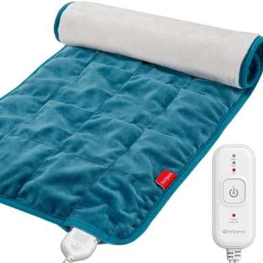 Comfytemp Weighted Heating Pad for Back & Period, FSA Eligible Electric Heat Pad, Birthday Gifts for Women Men Mom Dad & Mother Day Gift, 2.2 lb HSA Neck Shoulder Heated Pad, 2H Auto-Off, 12x24