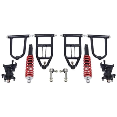 PROYONGOO Go Kart Suspension Kit, Go Kart Front Suspension Kit, Lower & Upper Control Shock Swing Arm Suspension Kits for ATV Quad Bike Buggy DIY Parts