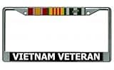 Vietnam Veteran Chrome License Plate Frame