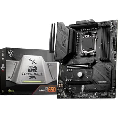 MSI MAG B650 Tomahawk WiFi Gaming Motherboard (AMD Ryzen 9000/8000/7000 Series Processors, AM5, DDR5, PCIe 4.0, M.2, SATA 6Gb/s, USB 3.2 Gen 2, HDMI/DP, Wi-Fi 6E, Bluetooth 5.3, 2.5Gbps LAN, ATX)