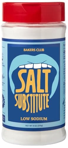Bakers Club Low Sodium Potassium Salt Substitute - 70% Less Sodium, Perfect for High Blood Pressure Diets, Sodium-Free Alternative with Real Salt Taste